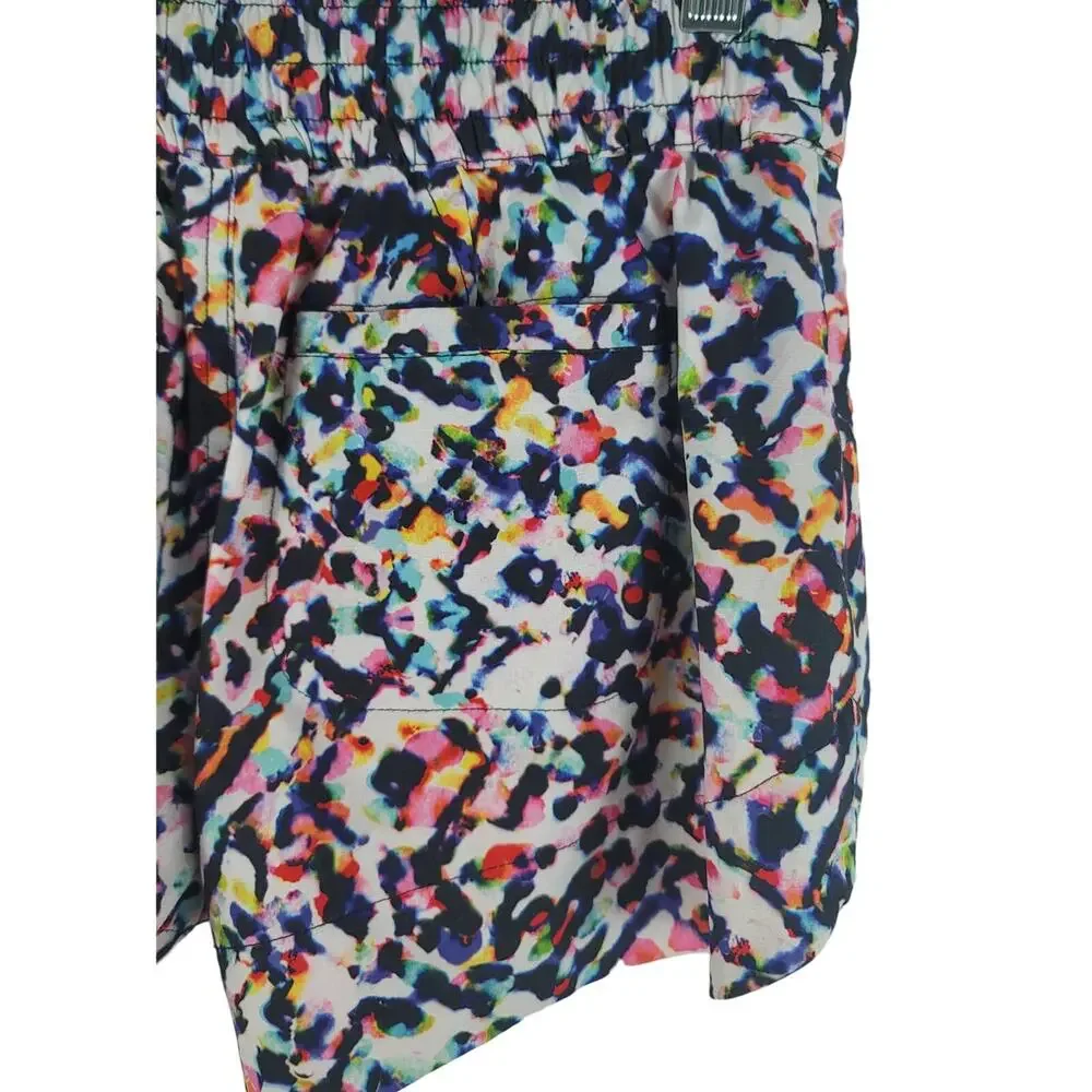 Athleta Water Color Splash Athletic Hiking Running Women's Shorts SZ 0
